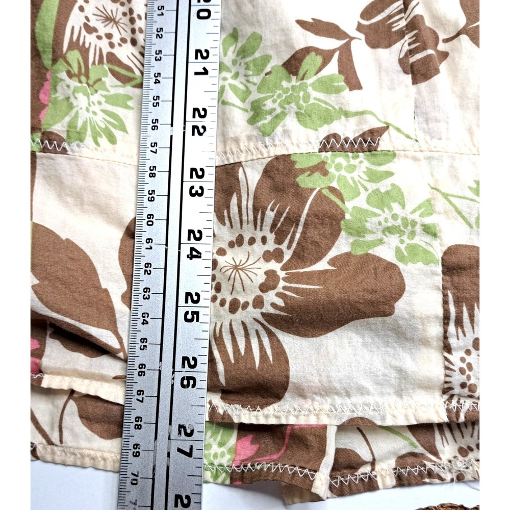 Floral Flirty Pleated A-Line Skirt Size 6 100% Cotton 90's Y2K Cottage Feminine - Picture 7 of 7